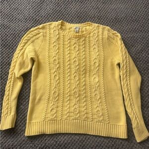 Yellow Cable Knit Sweater
